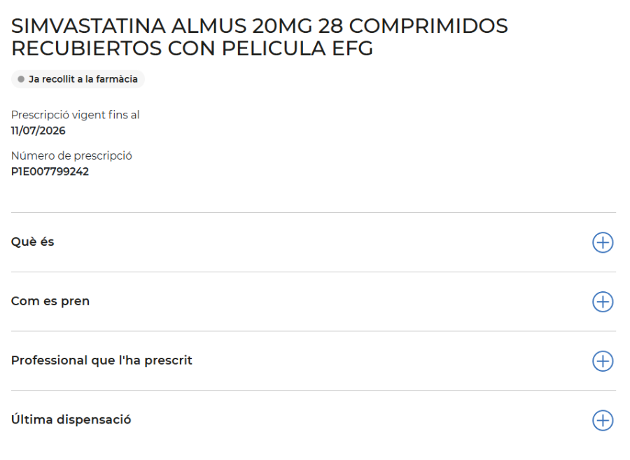 Ejemplo de ficha de medicamento. Datos ficticios